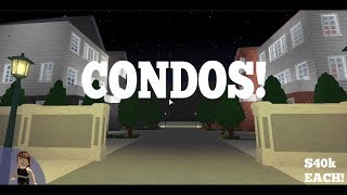 CONDOS Roblox Welcome to Bloxburg [upl. by Neleb]