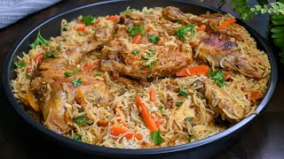 طبخ كبسة رز مع الدجاج بطريقة روعة تجعلها لذيذة جداً Cooking a delicious rice kabsa with chicken [upl. by Zollie]