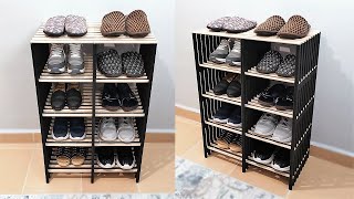 DIY SHOE RACK with WASTE PAPER  How to Make a Paper Shoe Rack [upl. by Klinger]