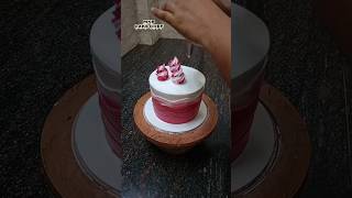 Raspberry Colour Combination Cake Disgn 🎂cake cakesbymkb birthdaycake mkbcakeshorts mkbcakechef [upl. by Moguel]