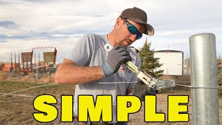 The SIMPLEST Way To Tighten Fence Wire  Strainrite Ratchet Strainer [upl. by Pammie]