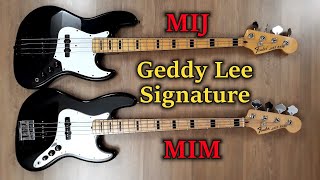 Fender Geddy Lee Signature MIJ x MIM [upl. by Yeliak]