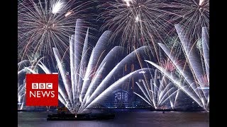 New Year 2018 Hong Kongs celebration BBC News [upl. by Rani]