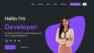 Create Portfolio Website with HTML CSS and JavaScript [upl. by Rus427]