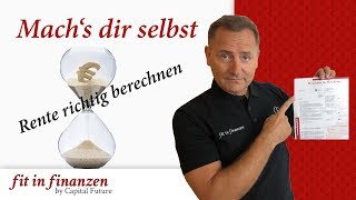 Machs dir selbst  Rente richtig berechnen [upl. by Dodson]