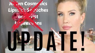 JACLYN COSMETICS LIPSTICKS UPDATE  WHY IVE CANCELLED THE GIVEAWAY [upl. by Nashoma]