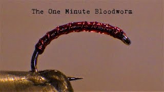 The One Minute Bloodworm  Tie an Effective Trout Fly in a Minute [upl. by Boot29]