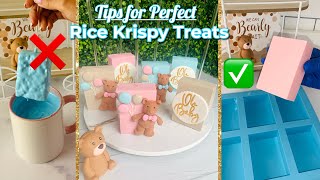 Tips for Perfect Chocolate Covered Rice Krispy Treats  DIY Candy Table Treats Teddy Bear [upl. by Ellehsyt]