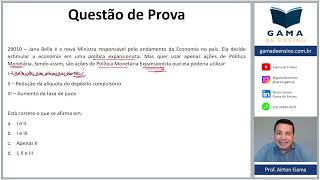 QUESTÃO 29010  POLÍTICA MONETÁRIA CPA20 CEA AI ANCORD [upl. by Howund]