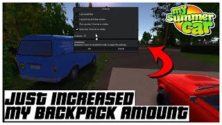 I JUST INCREASED MY BACKPACK AMOUNT MY SUMMER CAR NOCLIP MOD 2022  Ogygia Vlogs🇺🇸 [upl. by Aikyn]