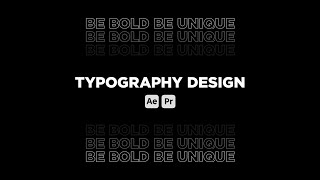 Typography After Effects Tutorial [upl. by Hakym]