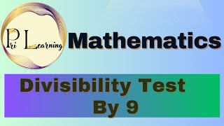 Divisibility Test By 9✨MathematicsCBSEChpt 3Playing With NumbersDivisibility Rulesdivisibility [upl. by Jamila]