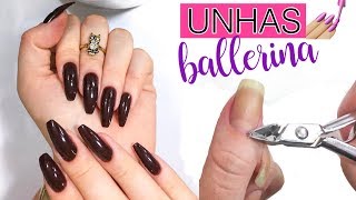 COMO FAZER AS UNHAS EM CASA  UNHAS BALLERINA [upl. by Hadley950]