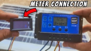 Digital Voltmeter Ammeter Connection with Solar Charge Controller [upl. by Sitruc]