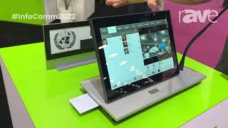 InfoComm 2022 Televic Conference Explains uniCOS Tabletop Multimedia Panel with EInk Nameplate [upl. by Enelehs612]