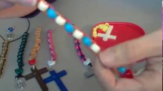 How to make a Ladder Rosary Chaplet 2 Methods [upl. by Enilasor]