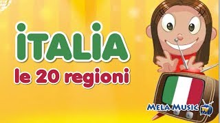 Geografia  Italia le 20 regioni MelaEducational [upl. by Nerrual]