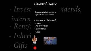 Earned Income Vs Unearned Income income accountingterms shorts [upl. by Auqinal]