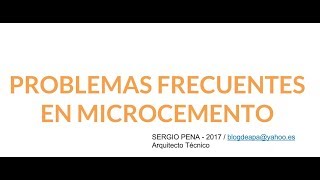 Microcemento  Problemas frecuentes [upl. by Claus]