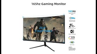 Prechen 24quot Curved Frameless Gaming Monitor  Features Highlight [upl. by Blank78]