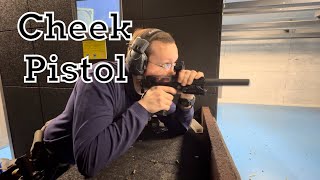 Cheek Pistol stabilised shooting position [upl. by Aiel]