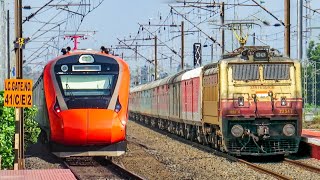 ICF Rajdhani Livery😍Wap4Bhagalpur Vande Bharat Express🤩Jammu Tawi HumsafarRajdhaniShatabdiIR [upl. by Eliathas462]