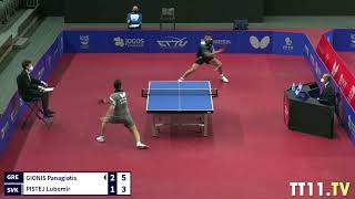 Panagiotis Gionis vs Lubomir Pistej S3 1 8 European Olympic Qualification 2021 [upl. by Sudbury171]