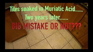 MURIATIC ACID soaked TILE  2 YEAR FOLLOW UP [upl. by Barny45]