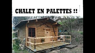 🌲🌲CONSTRUISEZ VOTRE CHALET EN PALETTE 👍🏽👍🏽 [upl. by Wentworth676]