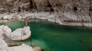 Trekking and canyoning Wadi Shab Oman [upl. by Akino]