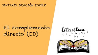 🟠 COMPLEMENTO DIRECTO CD sintaxis oración simple [upl. by Ecyob]