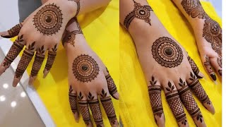 Holi Special Gol Tikki Mehndi Design  Arabic Flower Mehendi Design  Easy Bridal Mehndi Design [upl. by Reisfield]