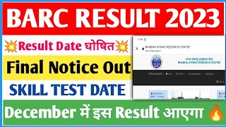 RESULT Date Of Barc 2023  Barc Result Date 2023  Barc Skill Test Date  Bar Cut Off ✅ [upl. by Dimond]