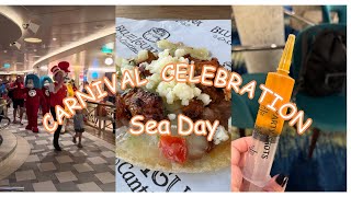 Carnival Celebration Sea Day What We Did Onboard [upl. by Ailimac]