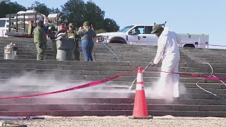 Lincoln Memorial vandalized with red paint [upl. by Jaye895]