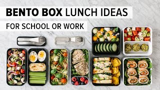 BENTO BOX LUNCH IDEAS  for work or back to school  healthy meal prep recipes [upl. by Nalon]