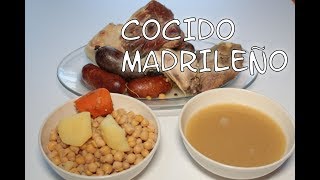 COCIDO MADRILEÑO PASO A PASORECETA TRADICIONALMI COCINA [upl. by Ecneralc]