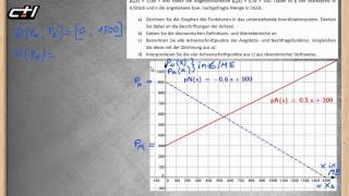 Marktgleichgewicht  Angebots und Nachfragefunktion  Lineare Funktionen ★ Grafik [upl. by Yttik]