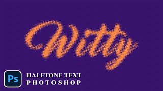 Creating Dotted Halftone Effect on Text Photoshop Tutorial [upl. by Eiahpets]