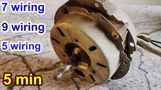 5 min  3 speed floor fan wiring diagram  7 wiring 5 6 9 wires connect fan motor [upl. by Anyl]