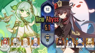 New Abyss Nahida Bloom and HuTao Vaporize  Spiral Abyss 51  Genshin Impact [upl. by Anaes]