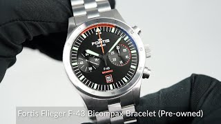 Fortis Flieger F43 Bicompax Bracelet Preowned [upl. by Verney]