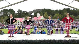 Scottish Sword Dance competition at the world famous Braemar Gathering Highland Games in Scotland [upl. by Guntar]