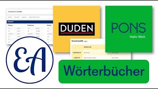 16  Grammatik Vorkurs  Deutsche Wörterbücher online  Duden und Pons  Deutsch lernen [upl. by Oibesue526]