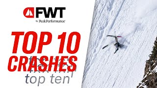 Top 10 Crashes of the 2024 Freeride World Tour [upl. by Mallorie744]