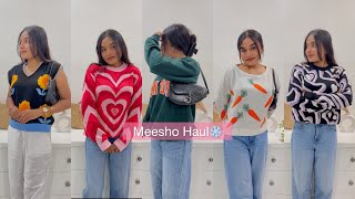 Meesho Stylish sweaters amp sweatshirts haul  Winter fashion❄️  Fall outfits🍂 meeshohaul trending [upl. by Schwartz]