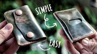 A Simple and Easy Leather Wallet PATTERN  TUTORIAL [upl. by Egiap]