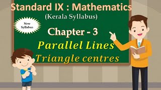 Class 9 Maths  Chapter 3 Parallel Lines  Triangle centres  English Medium  Kerala Syllabus [upl. by Scheers]