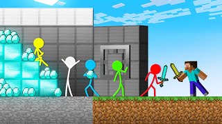 Stickman VS Minecraft Secret Diamonds  AVM Shorts Animation [upl. by Alia]