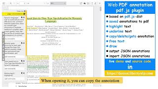 Create PDF annotation in PDFjs Save PDF annotation highlightunderlinefreetextdraw pdfjs [upl. by Veron140]